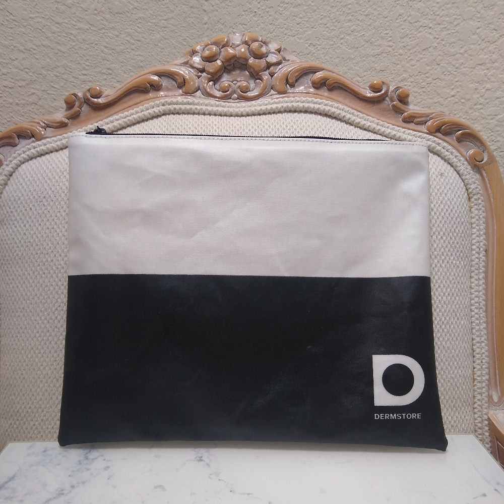 New Dermstore Flat Pouch Clutch Toiletry Makeup Bag